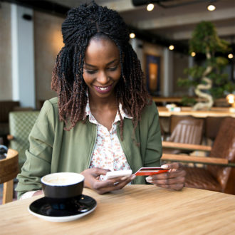 Woman on phone